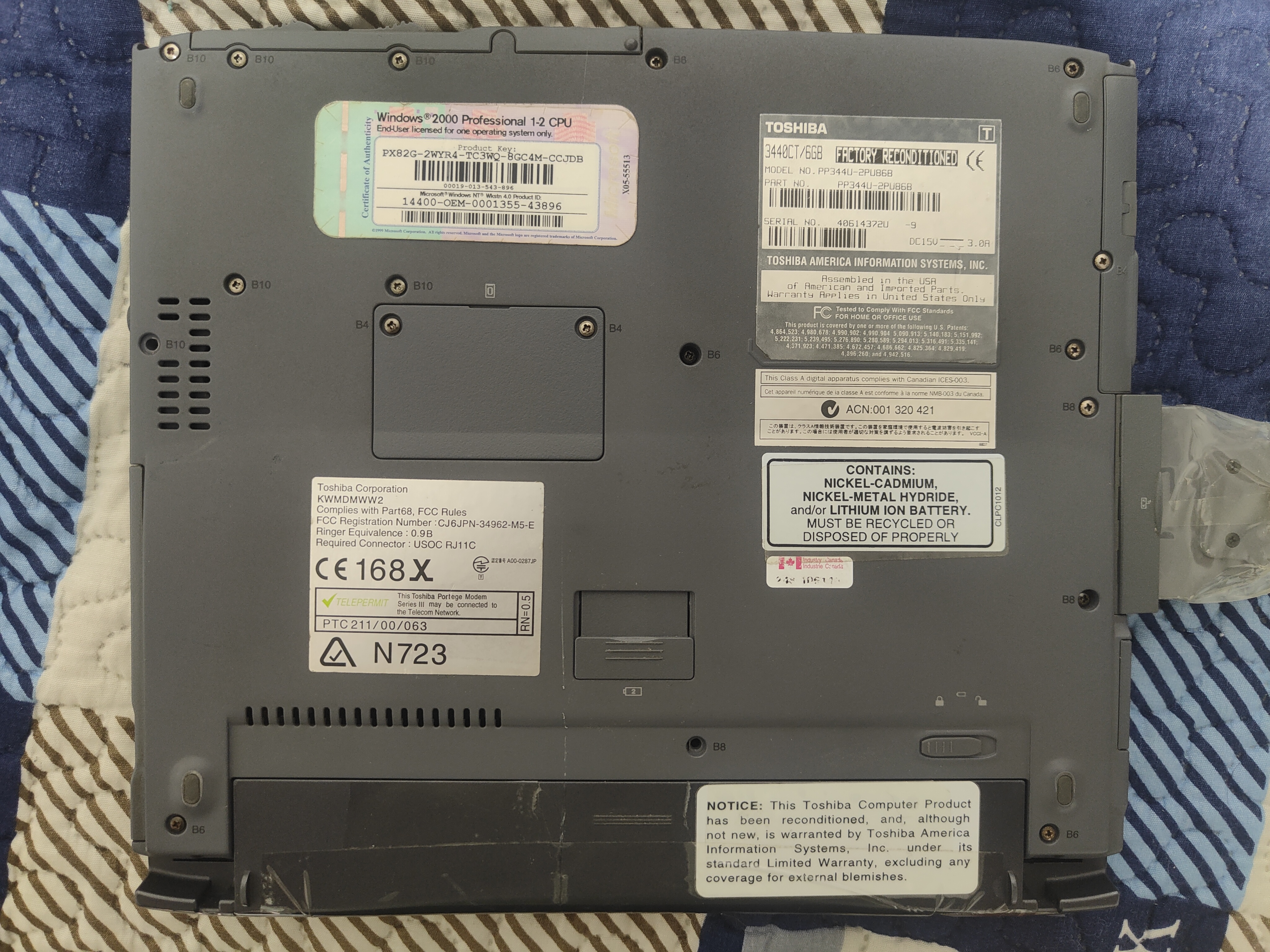 Toshiba Portege 3410CT/3440CT/3480CT - MacDat